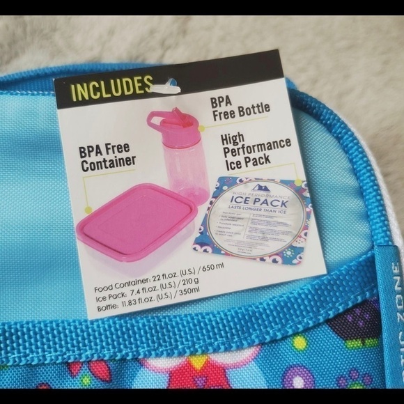 Owls insulated Lunch Bag includes container, ice pack, and bottle - Picture 9 of 10